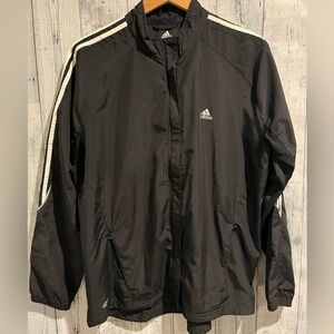 Adidas black and white mens windbreaker